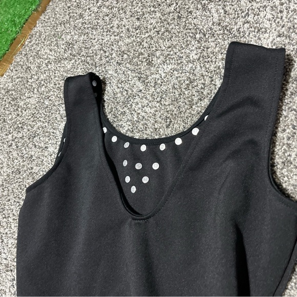 Poof Couture Womens A Line Dress Black  Studs Stretch Scoop Neck Sleeveless L - Picture 11 of 11